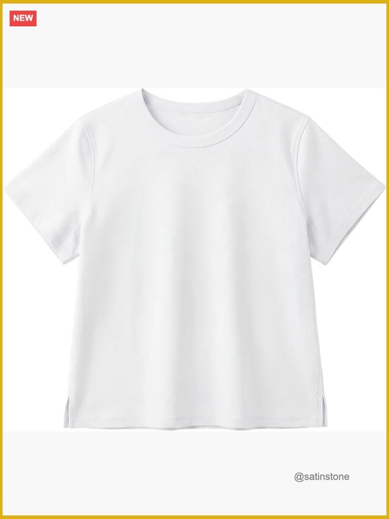 100% Cotton Crop Top Crew Neck Short Sleeve Basic Tee